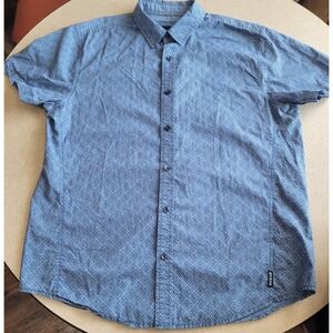 PrAna buttton down shirt, mens,  medium, blue, casual, summer